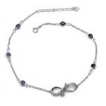 Twilora Blue Evil Eye Infinity Anklet (Arrow Design) - 925 Sterling Silver Anklets View 3