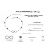 Twilora Blue Evil Eye Infinity Anklet (Arrow Design) - 925 Sterling Silver Anklets View 4