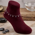 Twilora Nazar Drop Charm Anklet - 925 Sterling Silver Anklets View 2
