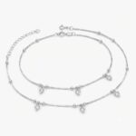 Twilora Dainty Drop Charm Silver Anklet - 925 Sterling Silver Anklets View 3