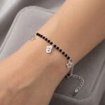 Twilora Black Bead Charm Bracelet - 925 Sterling Silver Bracelets View 1
