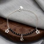 Twilora Black Bead Charm Bracelet - 925 Sterling Silver Bracelets View 3