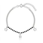 Twilora Black Bead Charm Bracelet - 925 Sterling Silver Bracelets View 4