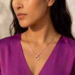 Twilora Rose Gold Circle Pendant Necklace - 925 Sterling Silver Chain Pendants View 1
