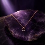 Twilora Rose Gold Circle Pendant Necklace - 925 Sterling Silver Chain Pendants View 2