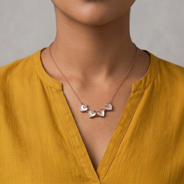 Twilora Magnetic Heart Clover Chain Pendant Necklace - 925 Sterling Silver Chain Pendants View 1