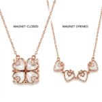 Twilora Magnetic Heart Clover Chain Pendant Necklace - 925 Sterling Silver Chain Pendants View 2