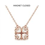 Twilora Magnetic Heart Clover Chain Pendant Necklace - 925 Sterling Silver Chain Pendants View 3