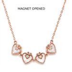 Twilora Magnetic Heart Clover Chain Pendant Necklace - 925 Sterling Silver Chain Pendants View 4