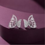 Twilora Papillon Dual-Style 2-in-1 Silver Stud Earrings - 925 Sterling Silver Earrings View 1