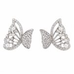 Twilora Papillon Dual-Style 2-in-1 Silver Stud Earrings - 925 Sterling Silver Earrings View 4