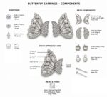 Twilora Papillon Dual-Style 2-in-1 Silver Stud Earrings - 925 Sterling Silver Earrings View 6