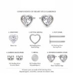 Twilora Amour Essence Silver Heart Stud Earrings - 925 Sterling Silver Earrings View 4