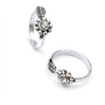 Twilora Floral Leaf Toe Ring - 925 Sterling Silver Toe Rings View 3