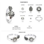 Twilora Floral Leaf Toe Ring - 925 Sterling Silver Toe Rings View 4