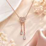 Twilora Floral Drop CZ Pendant Necklace - 925 Sterling Silver Chain Pendants View 3
