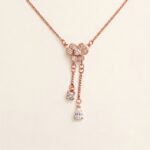 Twilora Floral Drop CZ Pendant Necklace - 925 Sterling Silver Chain Pendants View 2