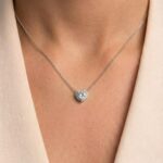 Twilora Heart Halo CZ Pendant Necklace - 925 Sterling Silver Chain Pendants View 1