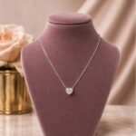Twilora Heart Halo CZ Pendant Necklace - 925 Sterling Silver Chain Pendants View 2