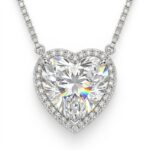 Twilora Heart Halo CZ Pendant Necklace - 925 Sterling Silver Chain Pendants View 4
