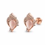Twilora Imperial Drop Rose Gold Stud Earrings - 925 Sterling Silver Earrings View 3