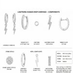 Twilora Electric Bolt Silver Charm Hoop Earrings - 925 Sterling Silver Earrings View 4