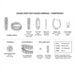 Twilora Dual Row Shimmer Silver Hoop Earrings - 925 Sterling Silver Earrings View 4