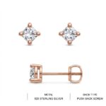 Twilora Noir & Glow 3-in-1 Silver Earring Combo Set - 925 Sterling Silver Earrings View 5