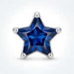 Twilora Silver Star Nose Pin- Blue - 925 Sterling Silver Nose Pins View 3