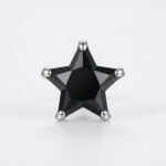 Twilora Silver Star Nose Pin- Black - 925 Sterling Silver Nose Pins View 3