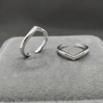 Twilora Minimal Chevron Toe Ring - 925 Sterling Silver Toe Rings View 2