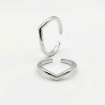 Twilora Minimal Chevron Toe Ring - 925 Sterling Silver Toe Rings View 3