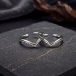 Twilora Beaded Chevron Toe Ring - 925 Sterling Silver Toe Rings View 2