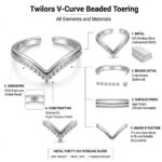 Twilora Beaded Chevron Toe Ring - 925 Sterling Silver Toe Rings View 5