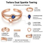 Twilora Dual Sparkle Toe Ring - 925 Sterling Silver Toe Rings View 4
